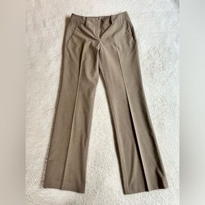 Halogen tailored fit trousers, tan, mid rise, size 6, 90’s minimalism